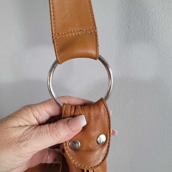 Handmade leather and cow hide bag with Turquoise stone, made by Sweet Smoke Bags - Picture 15 of 15